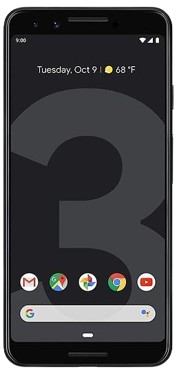 Google Pixel 3A 64GB – Generalüberholt, 5,6 Zoll OLED, 12,2 MP Kamera, Android 9, In Just Black